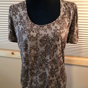 ❤️ Jockey P2P brown lace-look top. Size M